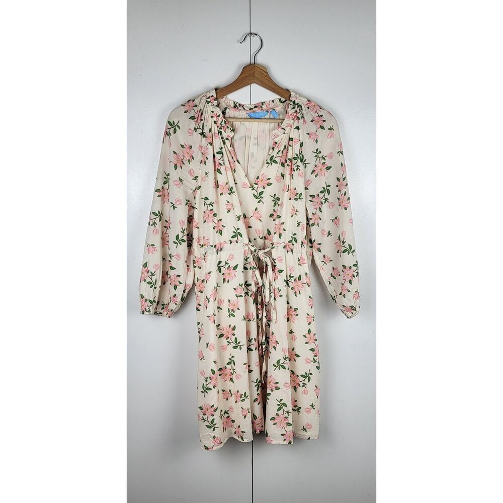 Draper James Kellie Babydoll in Floral Magnolia Dress w/ Billowing Sleeves | L - Picture 3 of 15